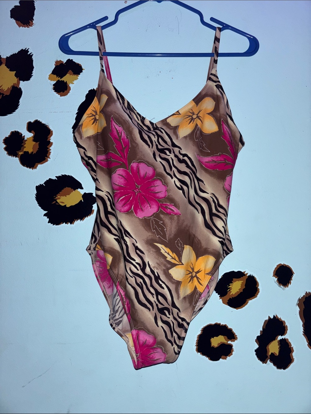 Beach Cabana Y2K 2000s Floral One-Piece Swimsuit